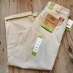 DICKIES NWT Cropped Work Pant Juniors High Rise Twill Relaxed 11/30